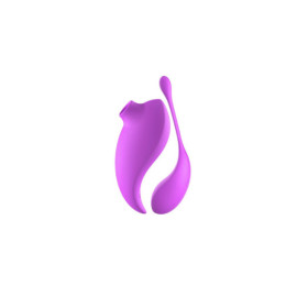 2en1 Stimulateur clitoridien à picots par aspiration avec son œuf vibrant à distance violet 